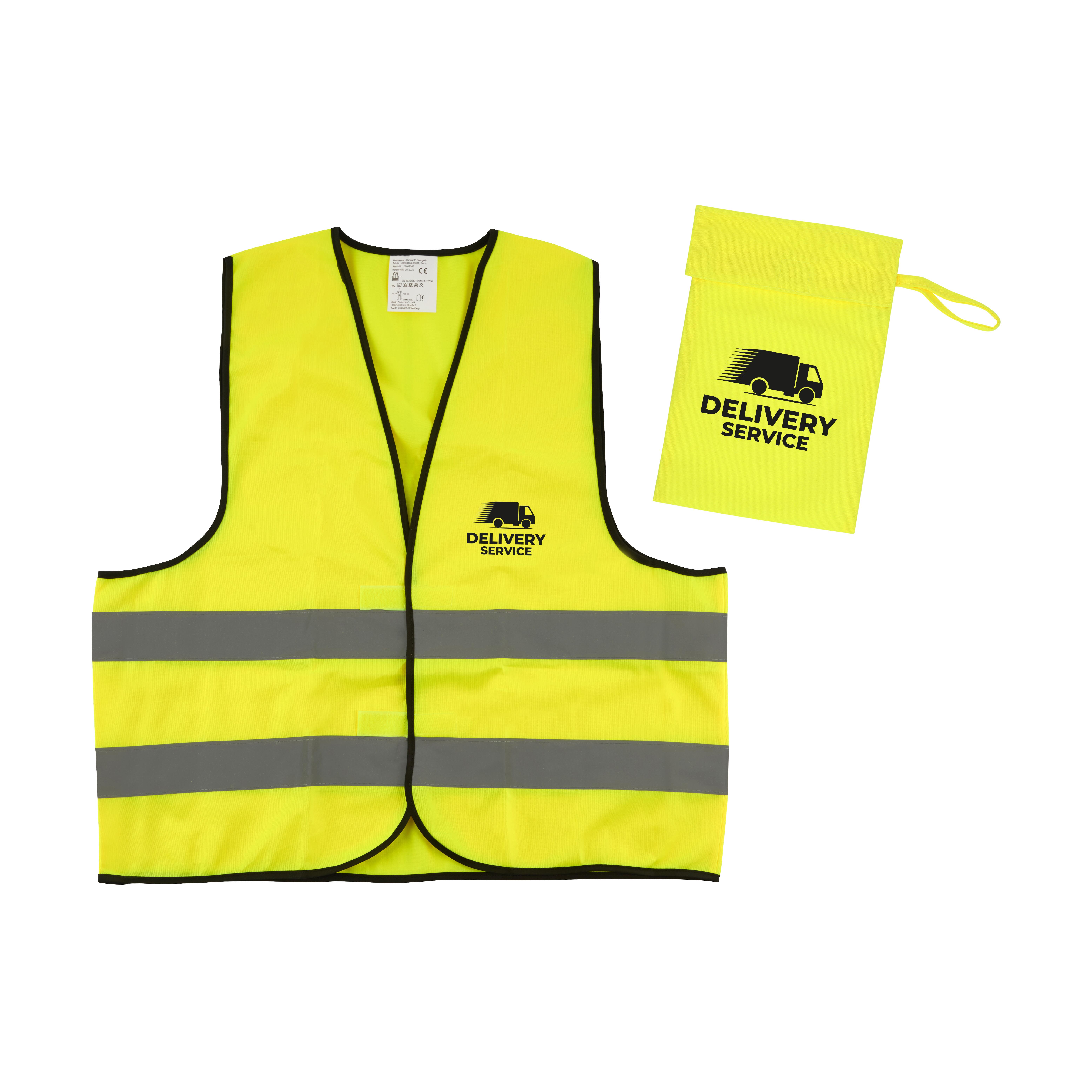 kwmobile Kit Gilet Jaune sécurité - Gilet élastique - 2X Bracelet
